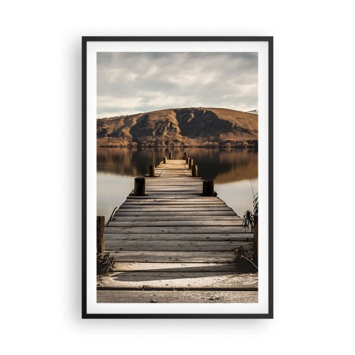 Poster in cornice nera - Paesaggio nel silenzio - 61x91 cm