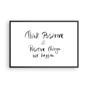 Poster in cornice nera - Come vivere? - 91x61 cm