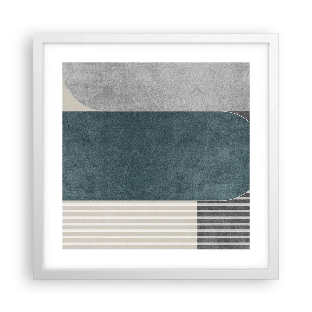 Poster in cornice bianca - Composizione orizzontale  - 40x40 cm