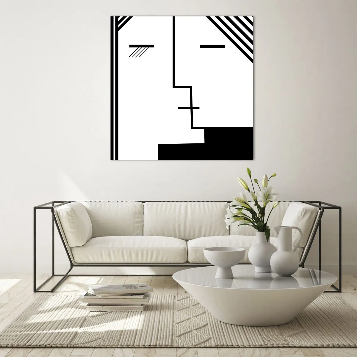 Quadro su vetro - Semplicemente un bacio - 50x50 cm