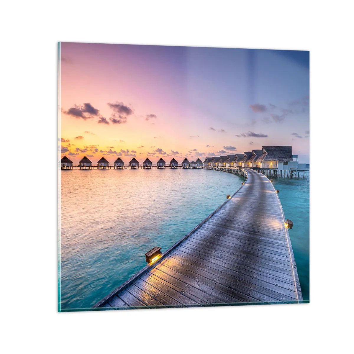 Quadro su vetro - Vacanze: ritorno alle fonti - 30x30 cm