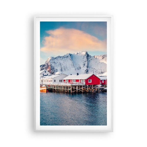 Poster in cornice bianca - Atmosfera del nord - 61x91 cm