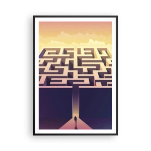 Poster in cornice nera - Il momento delle decisioni - 70x100 cm