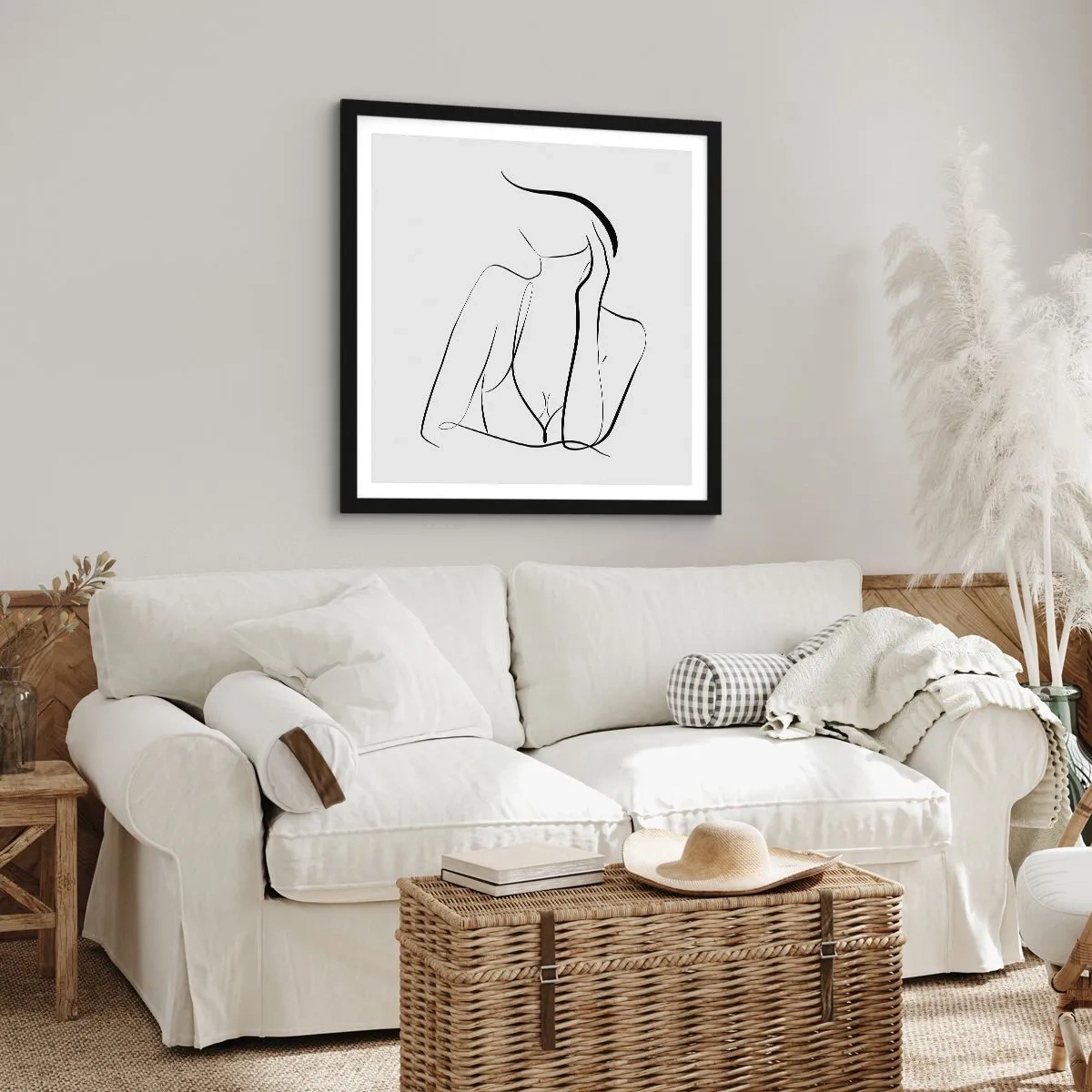 Poster in cornice nera - Sull'onda dei sogni - 60x60 cm