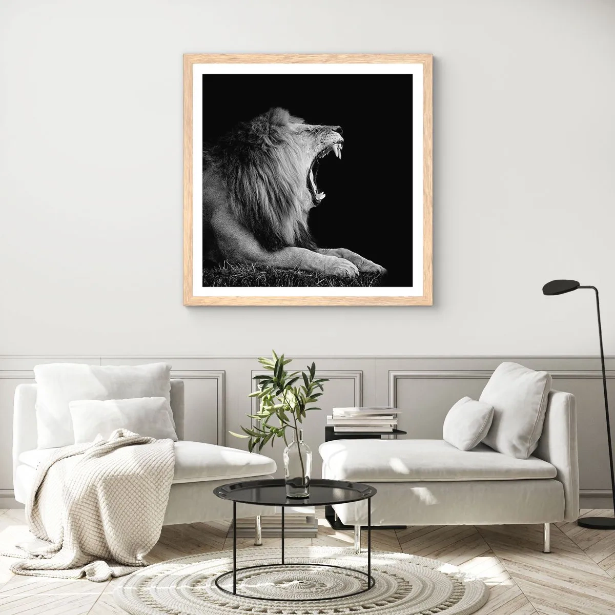 Poster in cornice rovere chiaro - Senza alcun dubbio - 50x50 cm