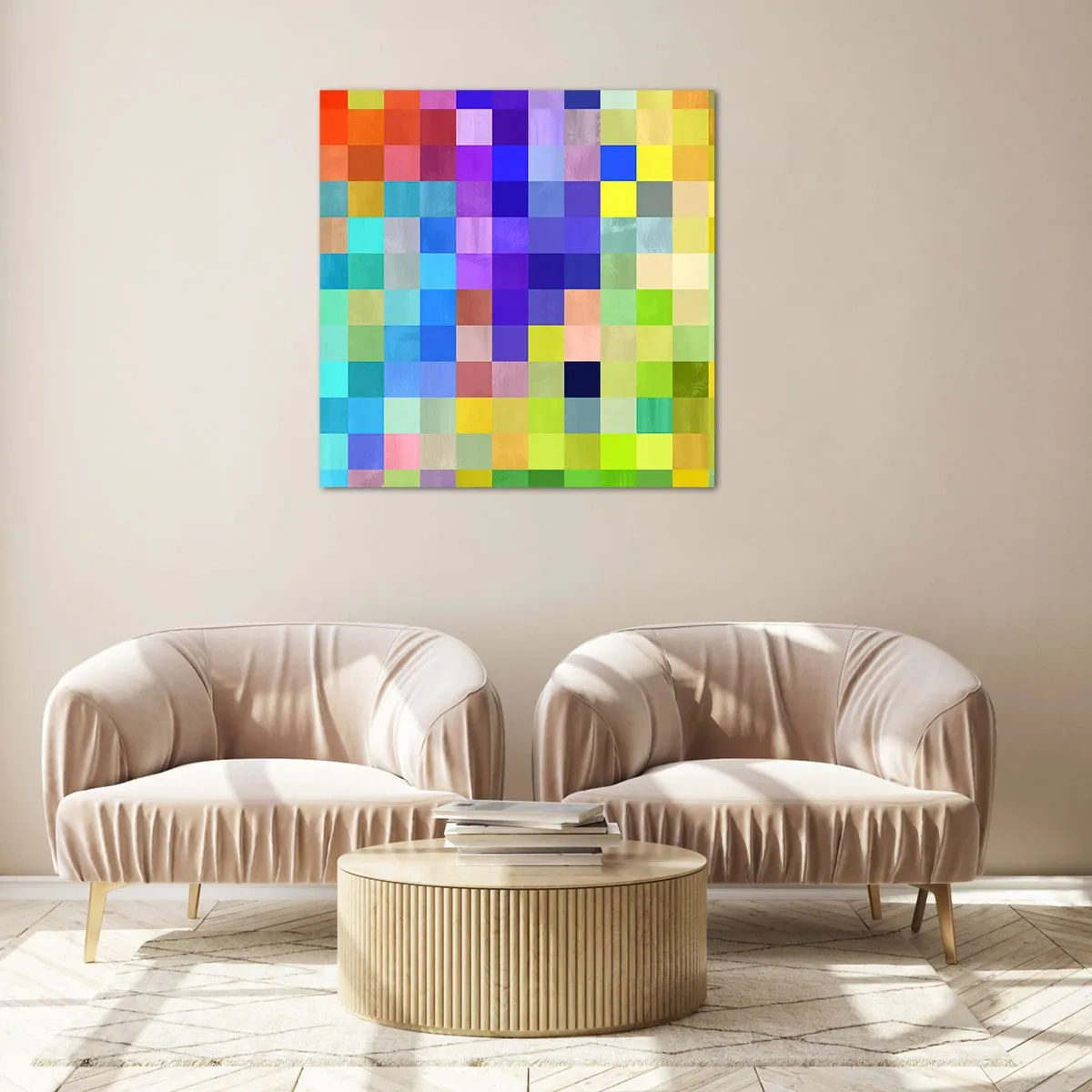 Quadro su vetro - Ognuno diverso, tutti uguali - 30x30 cm