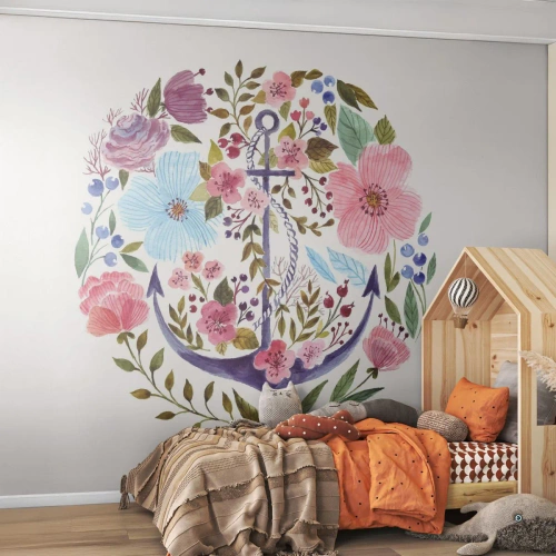 Fotomurali Autoadesivo Deluxe Sticker - Il bel sogno del marinaio - Ancora, Boho, Mare - 100x70 cm