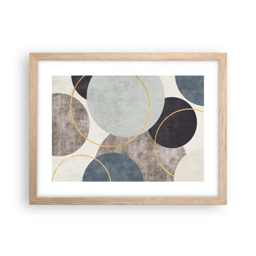 Poster in cornice rovere chiaro - Un cerchio dietro l'altro - 40x30 cm