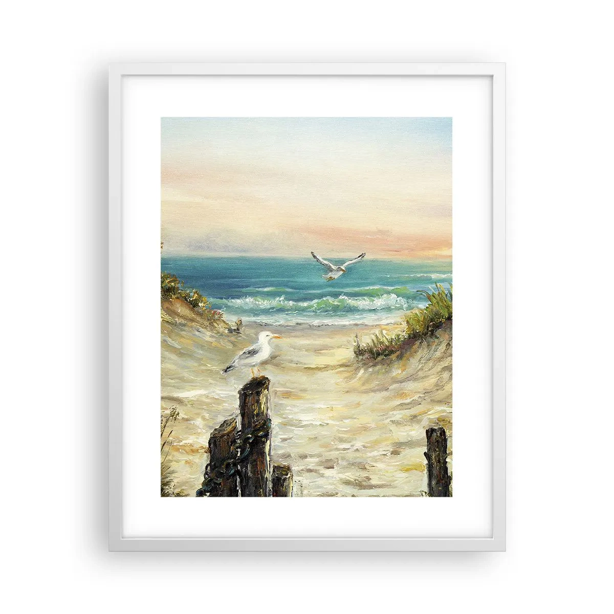 Poster in cornice bianca - Silenzio senza vento - 40x50 cm
