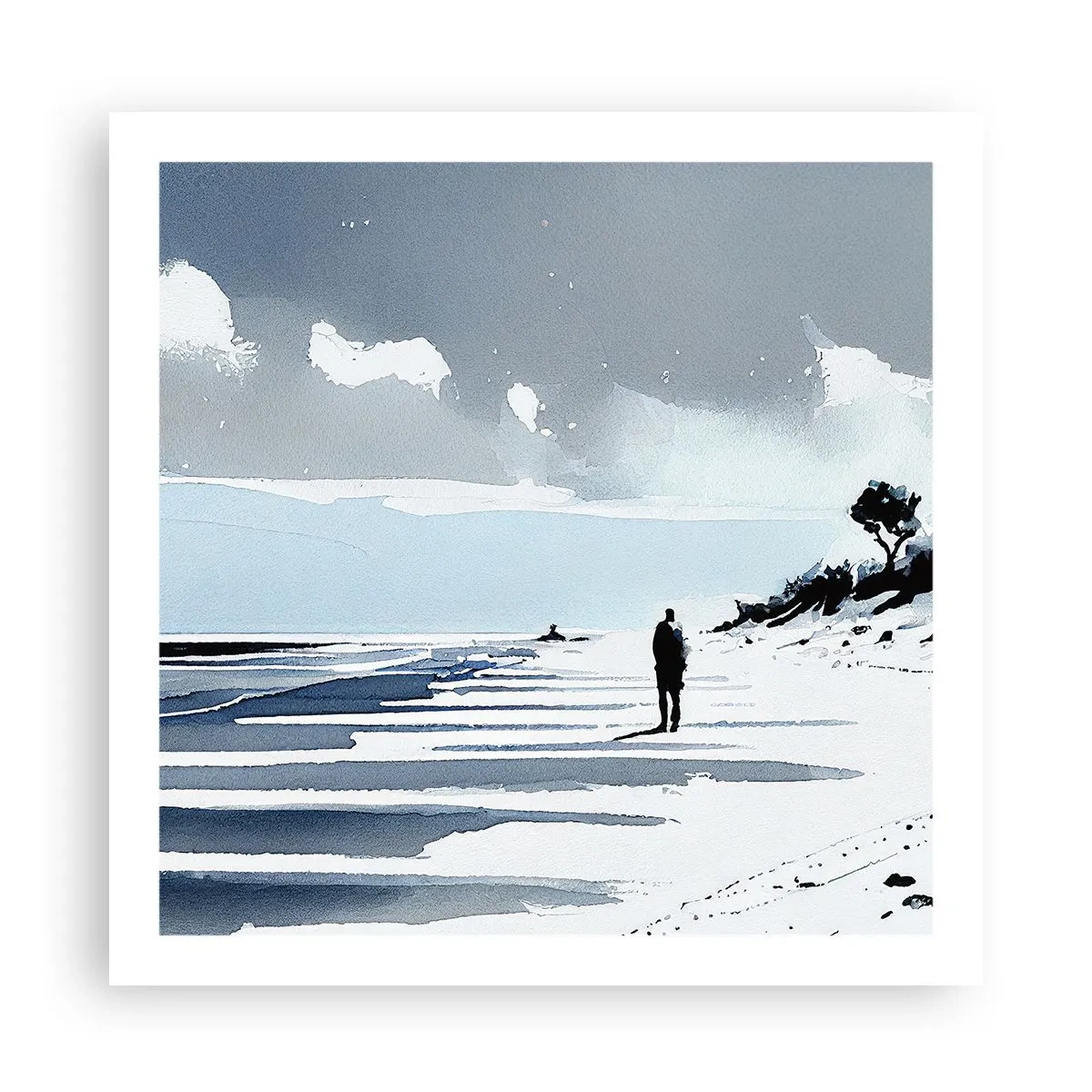 Poster - Solo con se stesso - 60x60 cm