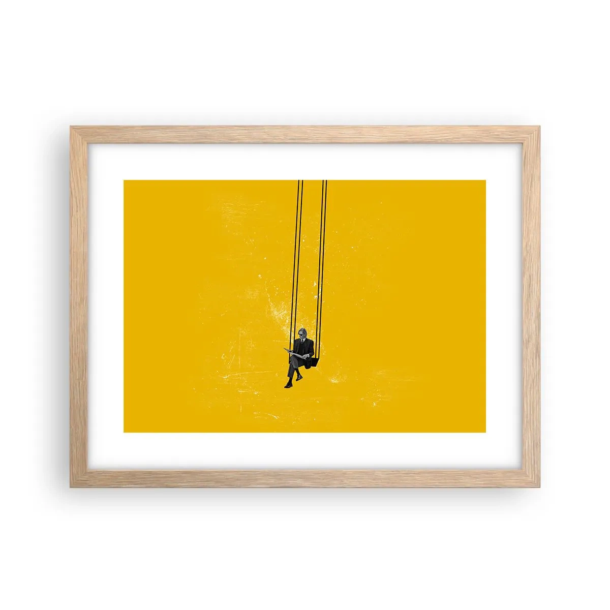 Poster in cornice rovere chiaro - Un giorno come tanti - 40x30 cm