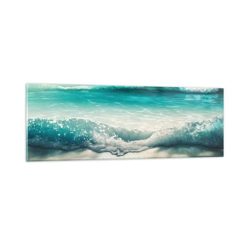 Quadro su vetro - La calma dell'oceano - 90x30 cm