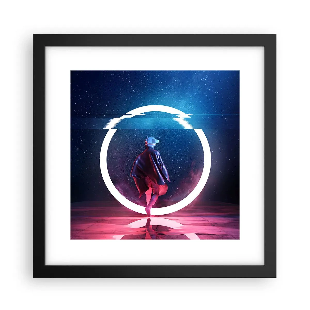 Poster in cornice nera - Tra due mondi - 30x30 cm