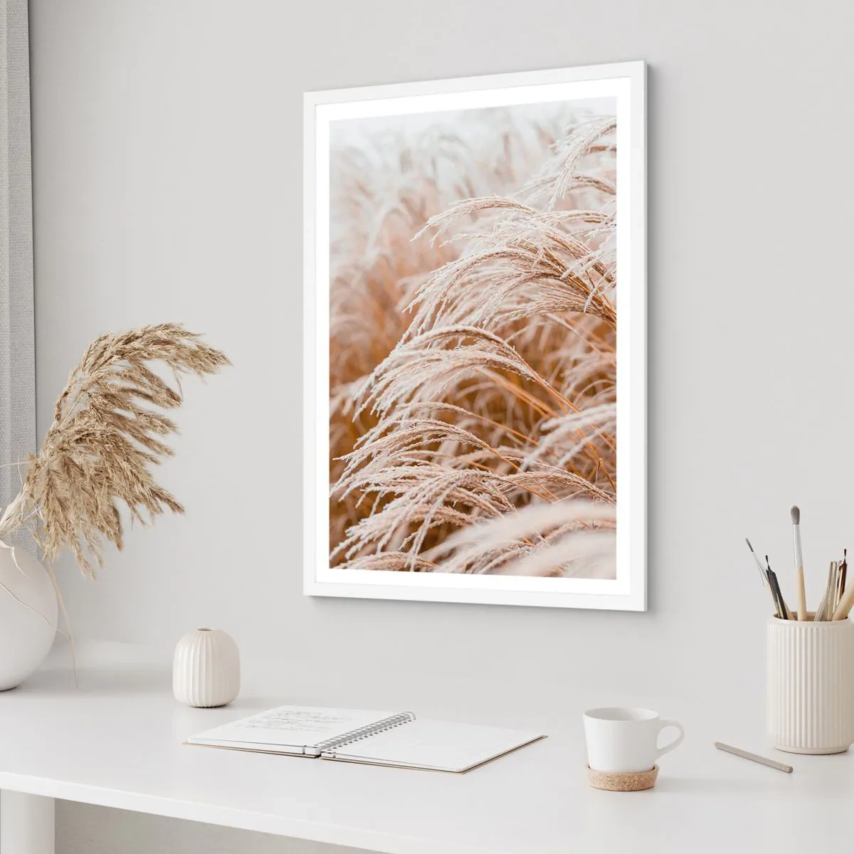 Poster in cornice bianca - Inchino al sole d'autunno - 61x91 cm