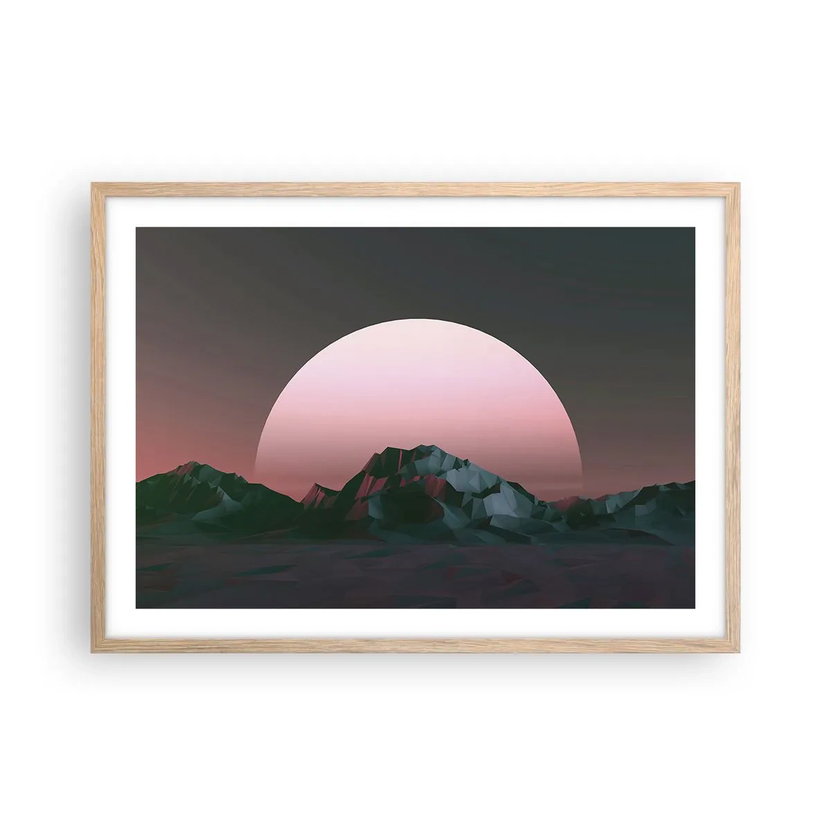 Poster in cornice rovere chiaro - Nella galassia accanto - 70x50 cm