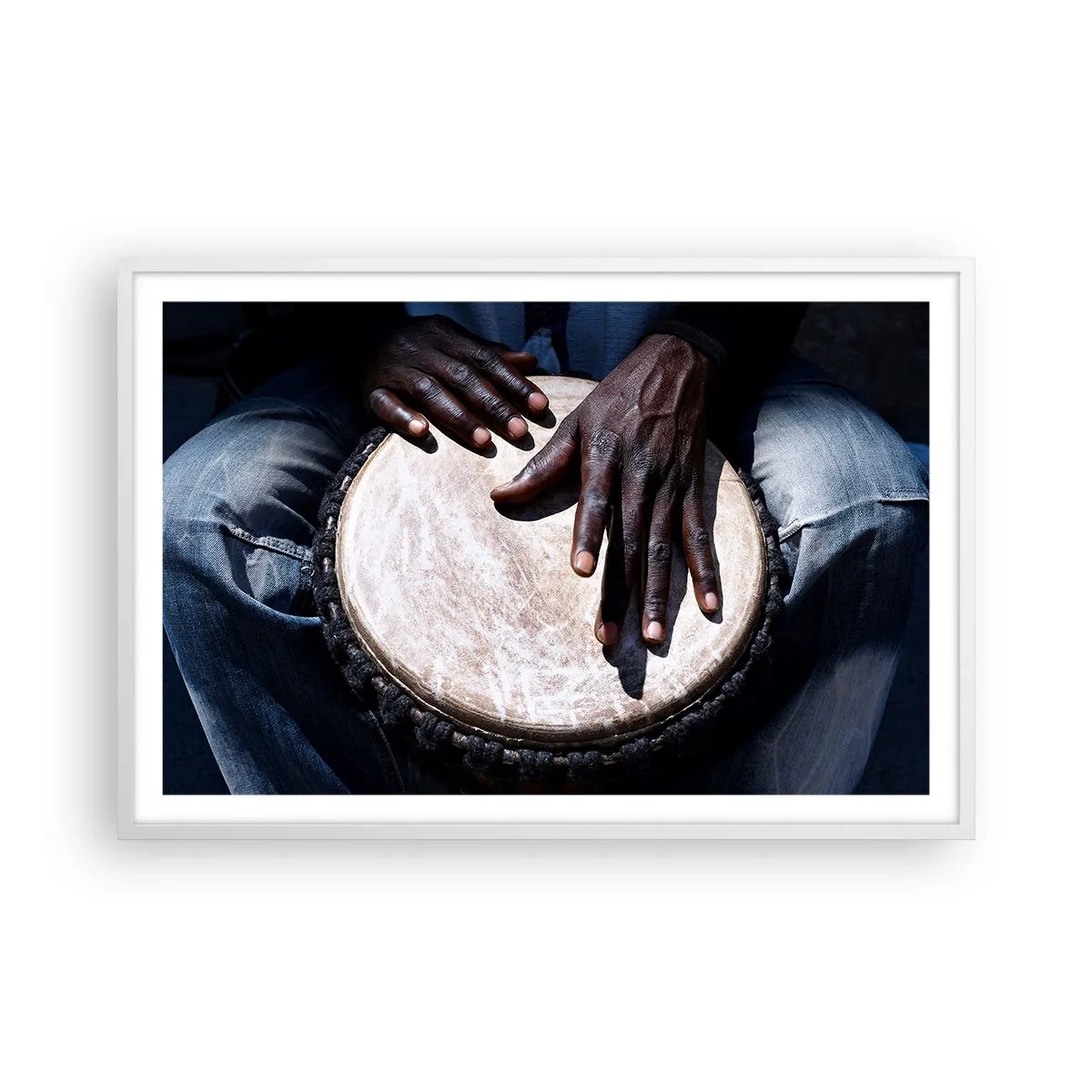 Poster in cornice bianca - Vivi al tuo ritmo - 91x61 cm