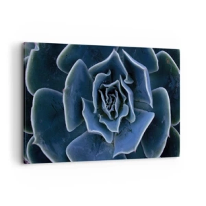 Quadro su tela - Stampe su Tela - Primo piano di una rosetta succulenta verde - 120x80cm - Fiore del deserto - Decorazione murale moderna per soggiorno e camera da letto ARTTOR