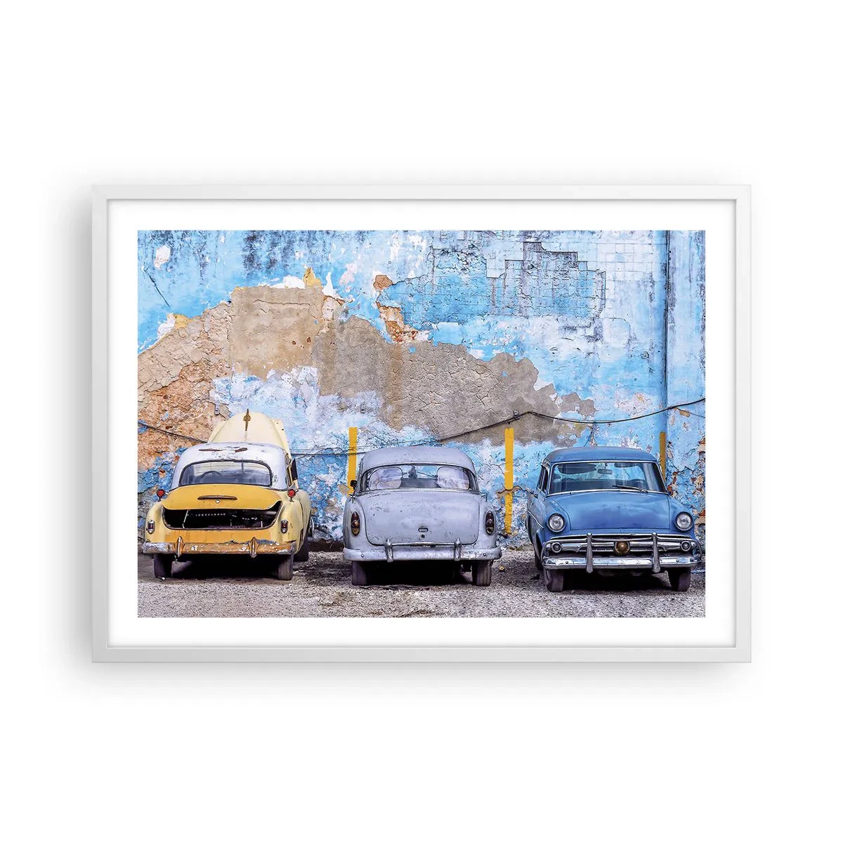 Poster in cornice bianca - L'incontro dei veterani - 70x50 cm