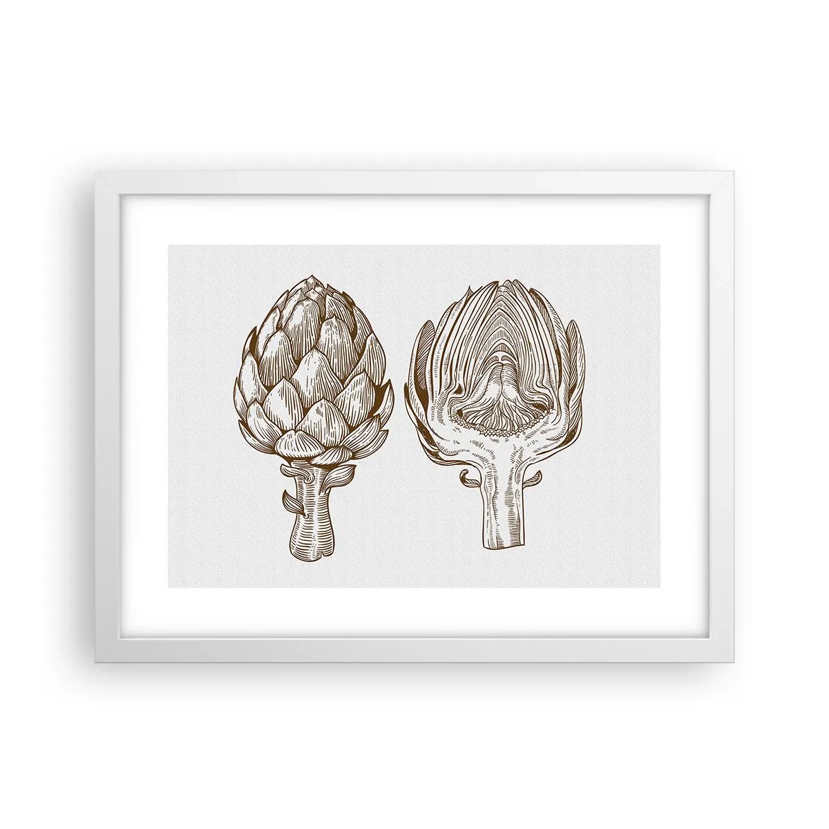 Poster in cornice bianca - Lezione di anatomia - 40x30 cm