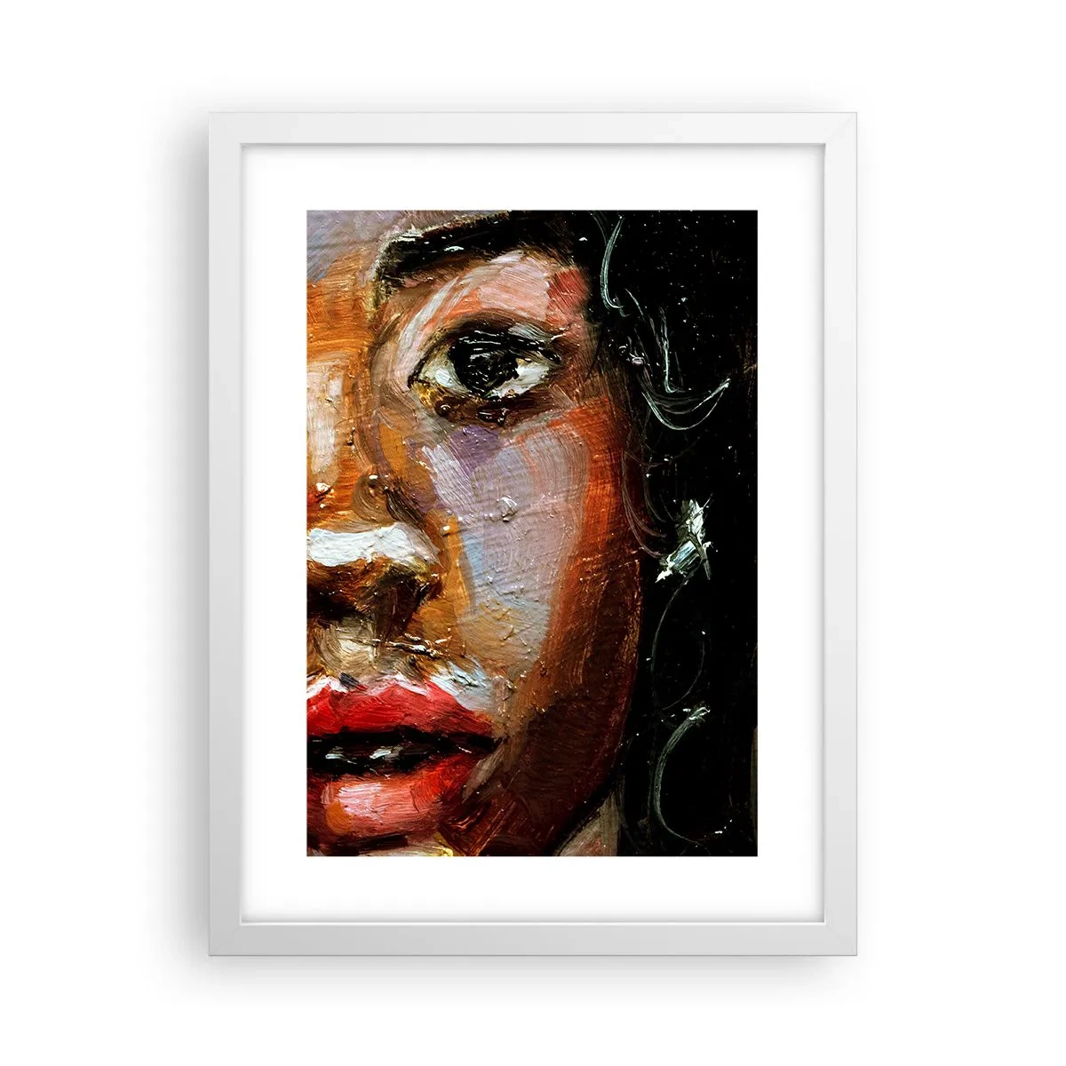 Poster in cornice bianca - Oscurità e luce - 30x40 cm