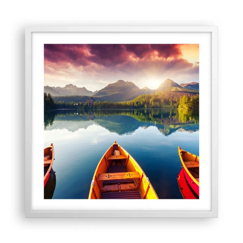 Poster in cornice bianca - Niente contro natura - 50x50 cm