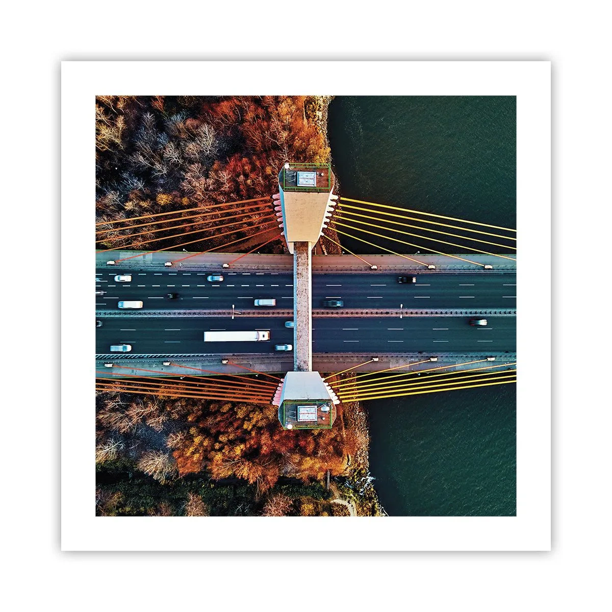 Poster - Oltre il fiume, oltre il bosco - 50x50 cm