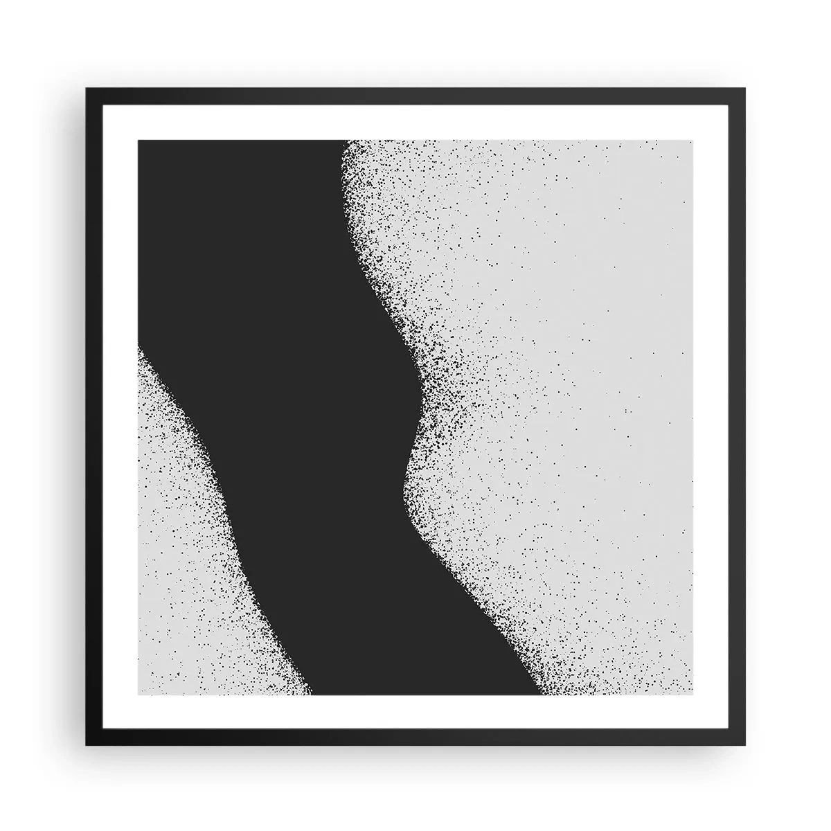 Poster in cornice nera - Equilibrio fluido - 60x60 cm