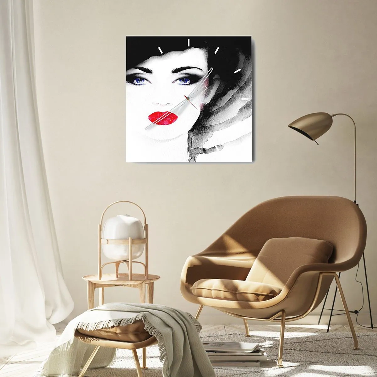 Orologio da parete - Orologio in Vetro - Respinge e richiama - 30x30 cm