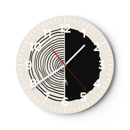 Orologio da parete - Orologio in Vetro - A metà - 30x30 cm