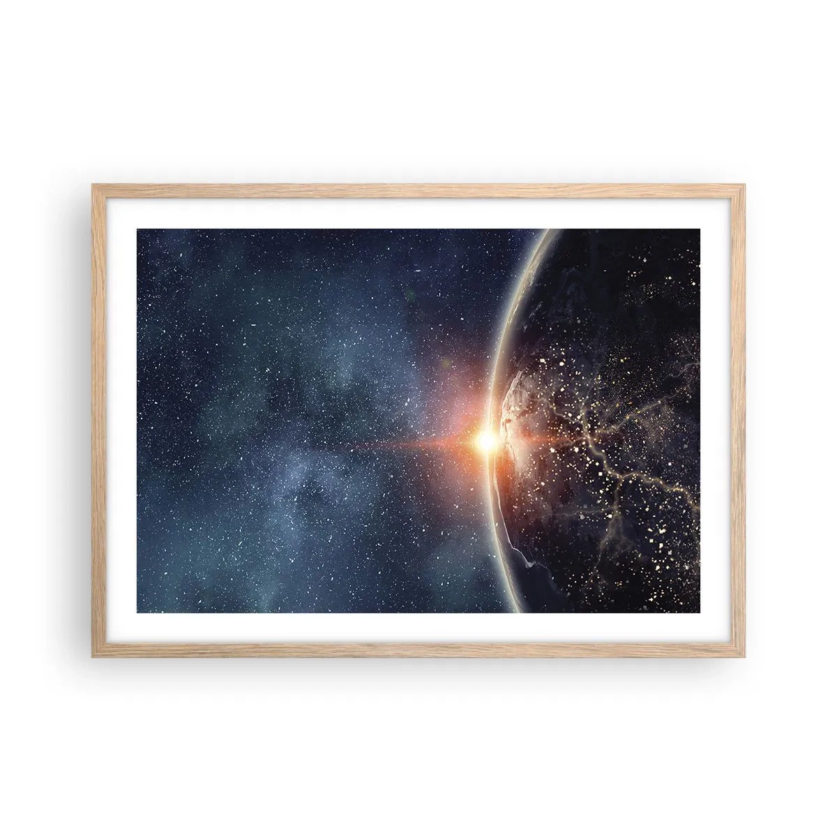 Poster in cornice rovere chiaro - In una nuova prospettiva - 70x50 cm