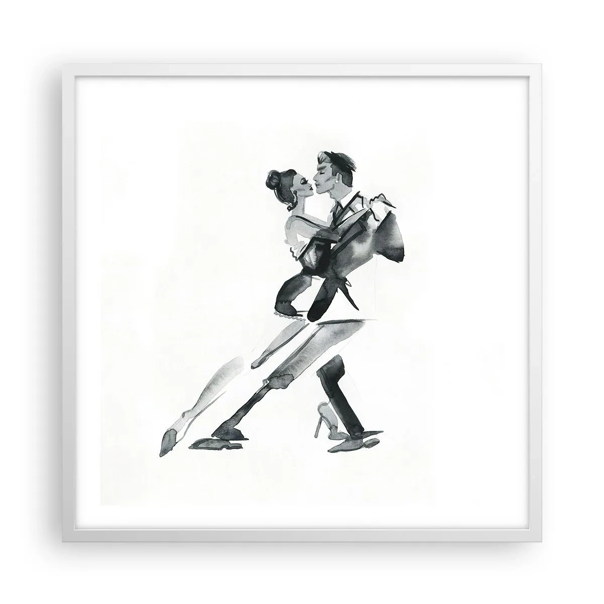 Poster in cornice bianca - In un unico ritmo - 60x60 cm