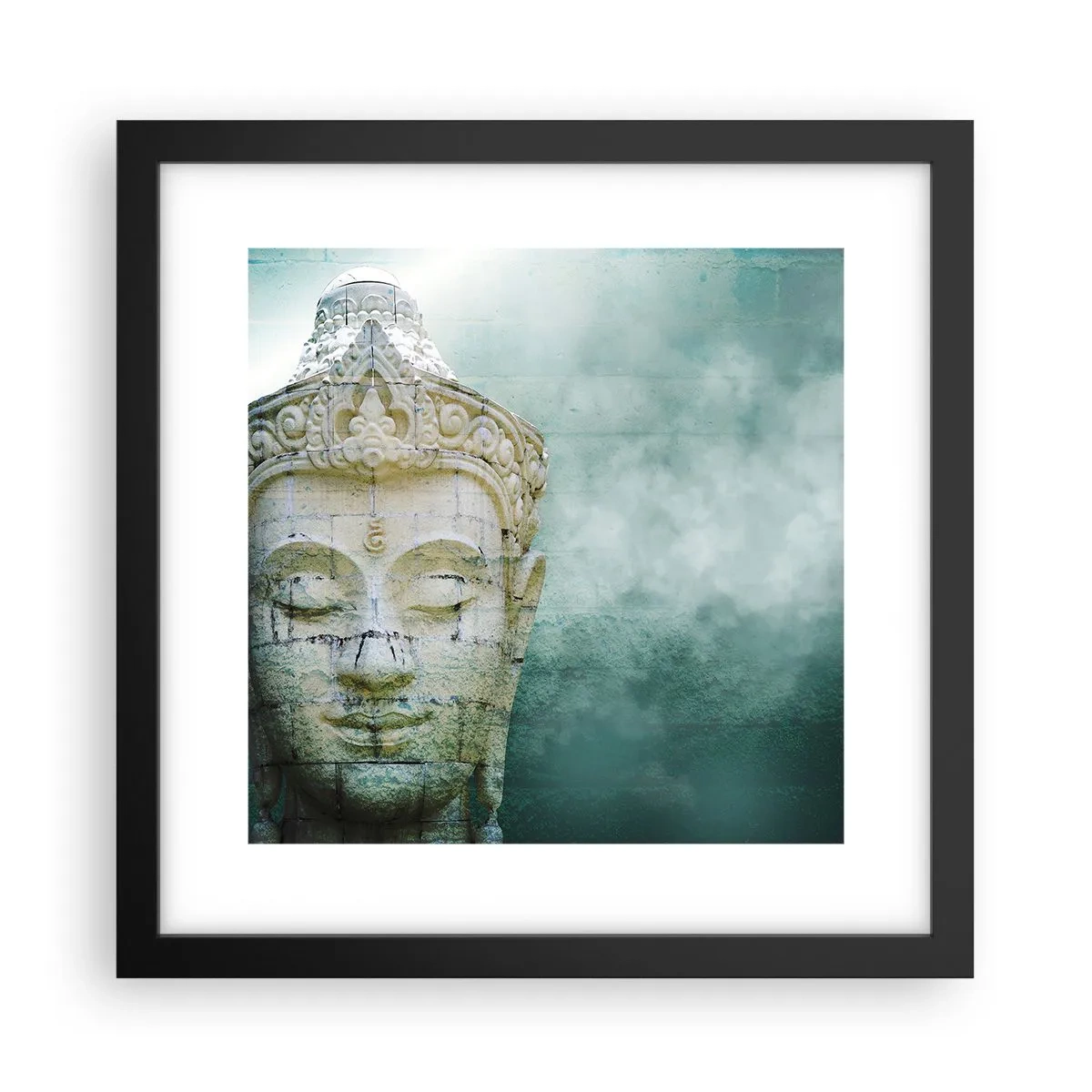 Poster in cornice nera - Cercando la luce - 30x30 cm