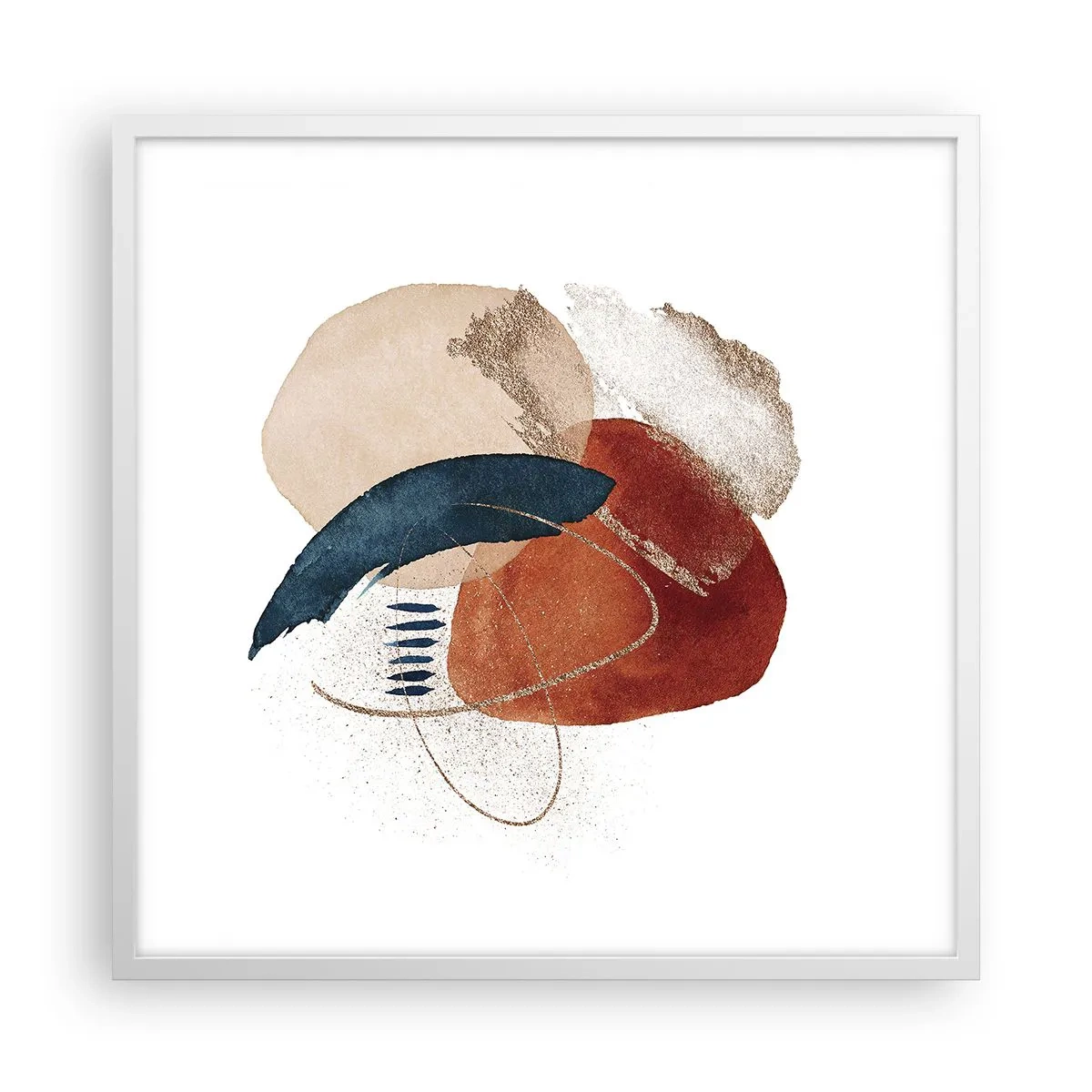 Poster in cornice bianca - Composizione ovale - 60x60 cm