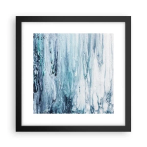 Poster in cornice nera - Ghiaccio blu - 30x30 cm