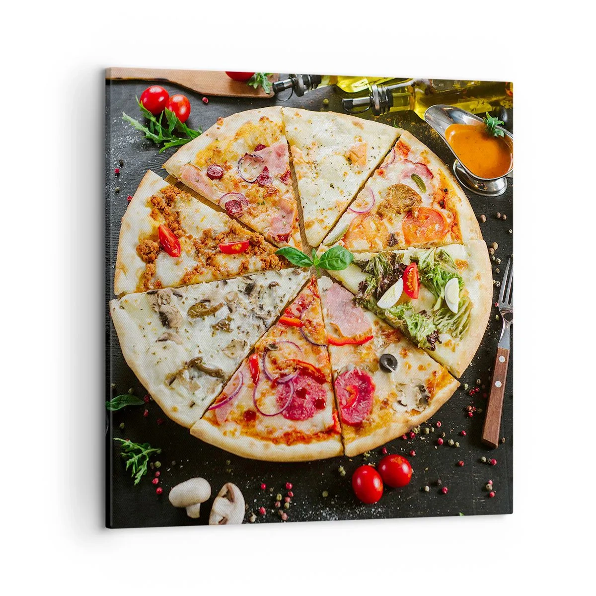 Quadro su tela - Stampe su Tela - Ventaglio di gusti - 50x50 cm