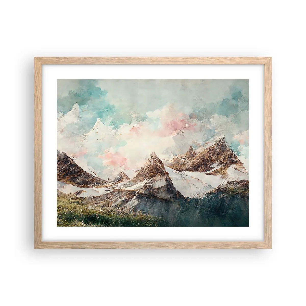 Poster in cornice rovere chiaro - Lame di roccia - 50x40 cm