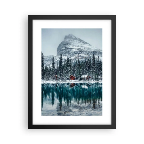 Poster in cornice nera - Rifugio canadese - 30x40 cm