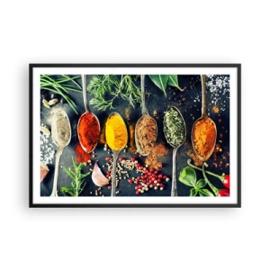 Poster in cornice nera - Magie gastronomiche - 91x61 cm