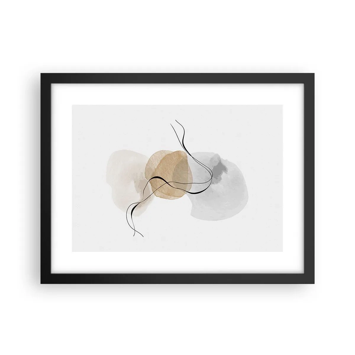 Poster in cornice nera - Grani d'aria - 40x30 cm