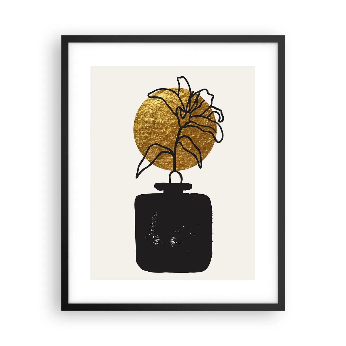 Poster in cornice nera - Bellezza a peso d'oro - 40x50 cm