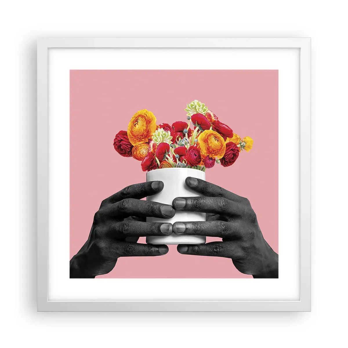 Poster in cornice bianca - Apoteosi di vita - 40x40 cm