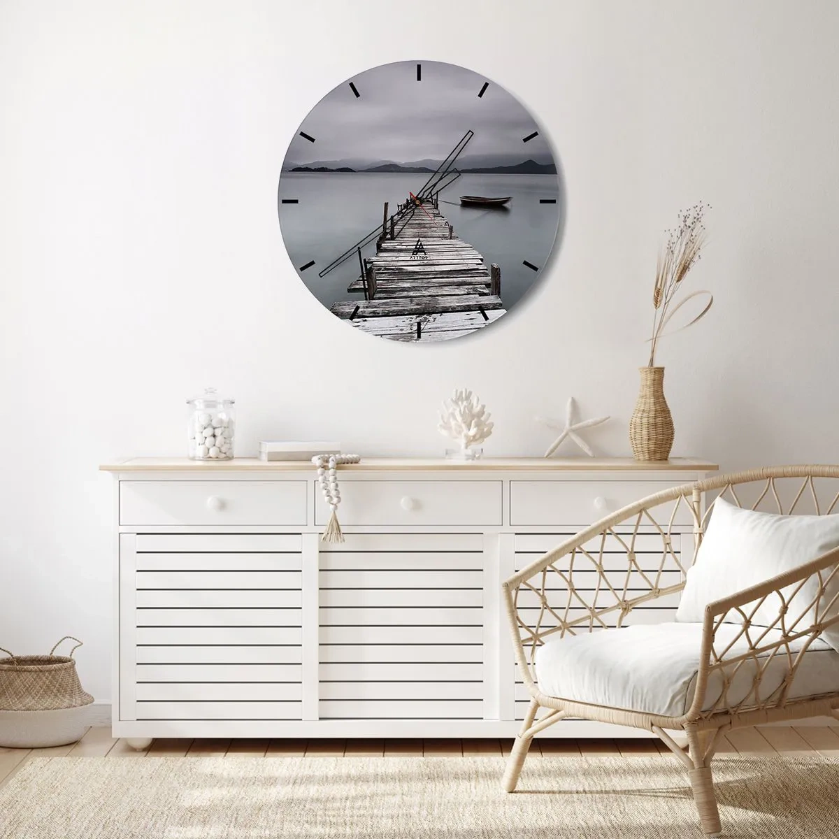 Orologio da parete - Orologio in Vetro - Domani puoi partire - 40x40 cm