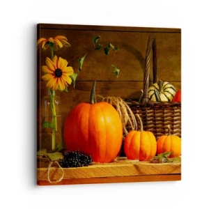 Quadro su tela - Stampe su Tela - Composizione rustica: i doni dell'autunno - 30x30 cm