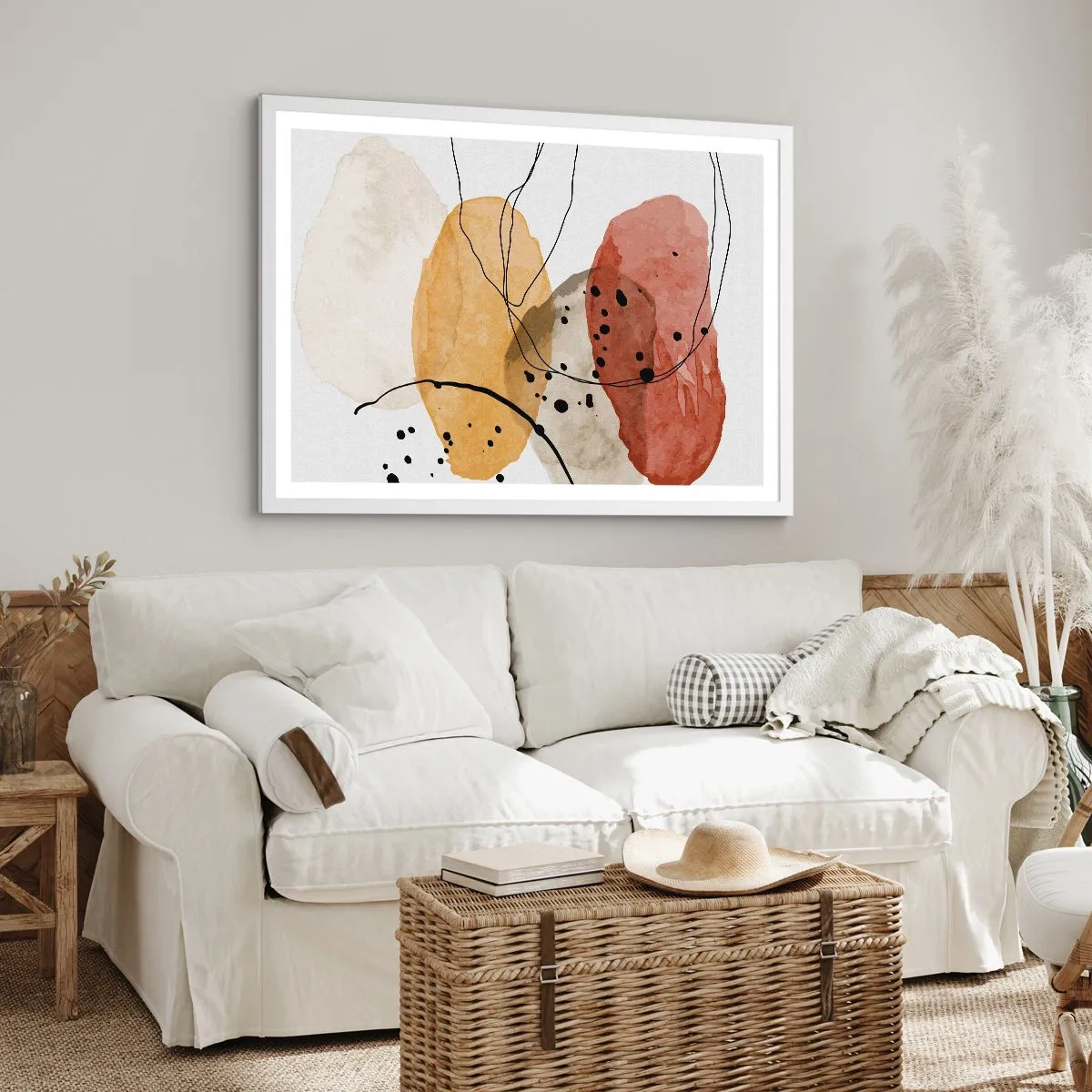 Poster in cornice bianca - Come aria leggera e trasparente - 40x30 cm