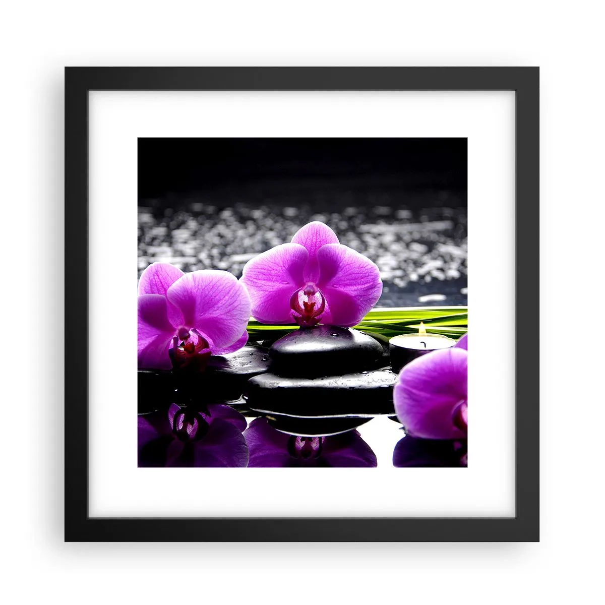 Poster in cornice nera - Annegare nel silenzio e nella pace - 30x30 cm