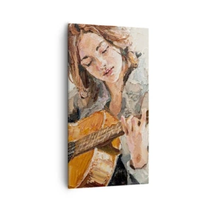 Quadro su tela - Stampe su Tela - Concerto per chitarra e cuore di ragazza - 55x100 cm