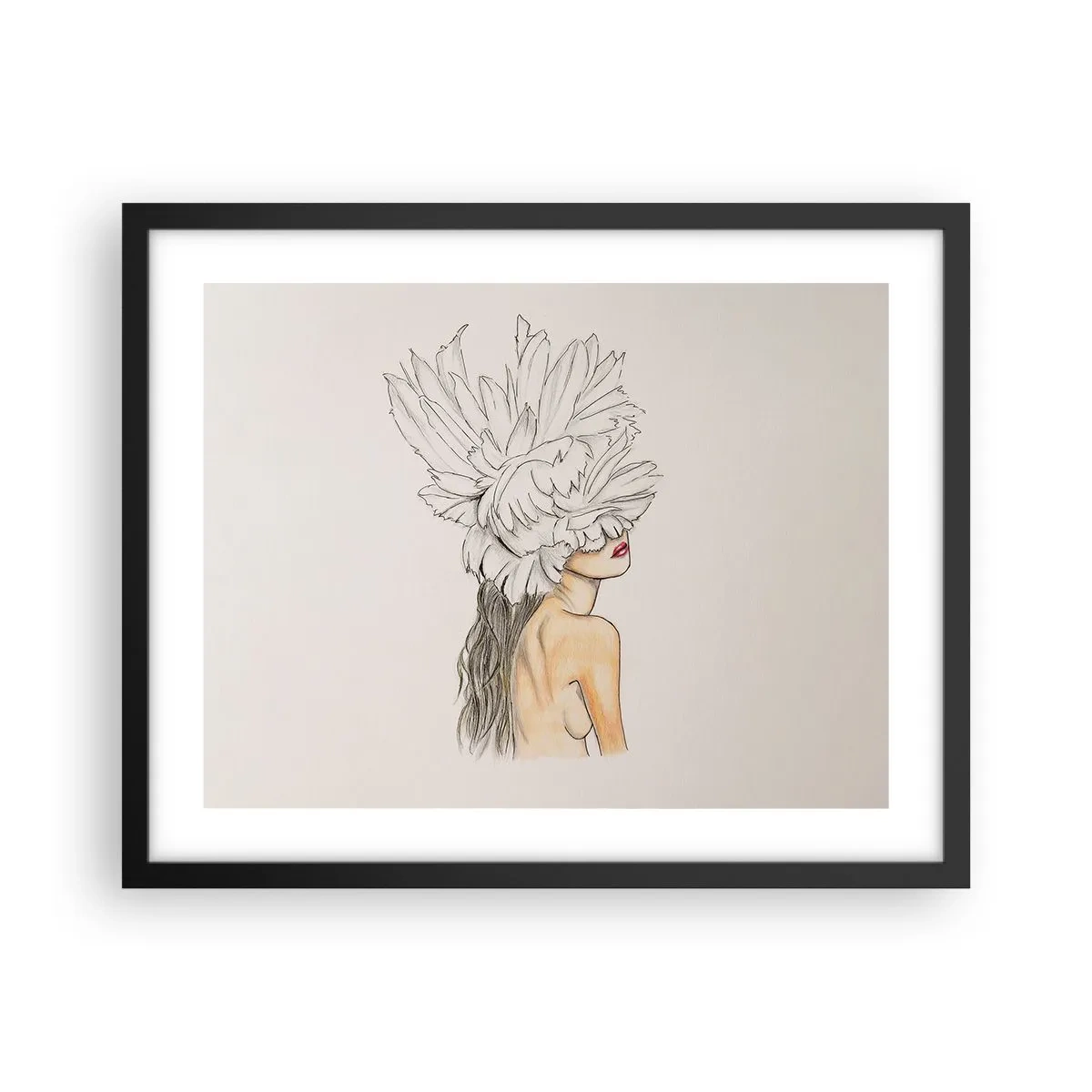 Poster in cornice nera - Bellezza coronata - 50x40 cm