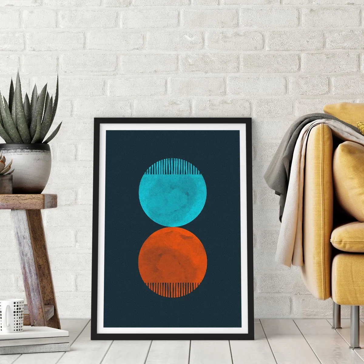 Poster in cornice nera - Solo geometria? - 61x91 cm