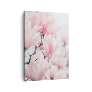 Quadro su tela - Stampe su Tela - Delicati fiori di magnolia in delicate tonalità rosa - 50x70cm - Ideale di delicatezza - Decorazione murale moderna per soggiorno e camera da letto ARTTOR
