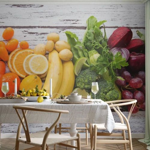 Fotomurali Standard Eco - Non basta? - Gastronomia, Frutta, Verdure - 500x350 cm